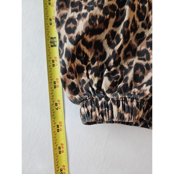 Aerie Leopard Animal Print Pajama Joggers Comfy Cotton Blend Pants S - Picture 16 of 16